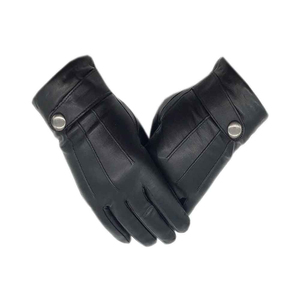 Nouveau design, gants en peau de mouton grande taille, gants en cuir véritable tendance avec doublure en laine chaude pour femme - Product Image 1