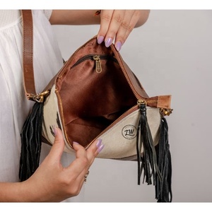 LW Handcrafted Vintage Dress Style Cowhide Fur <b>Sling</b> <b>Bag</b> Lady's Summer Fringe Leather Handbag Hand Leather <b>Bags</b> - Product Image 4