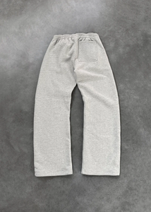 Pantalon de jogging ample et large en molleton gris 340 GSM pour homme, style streetwear, avec logo imprimé - Product Image 6