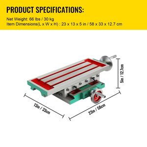 Tavolo di Lavoro Multifunzione 17,7 X 6,7 Pollici per Fresatrice a 2 Assi con Movimento a 4 Vie, Nuova Versione - Product Image 3