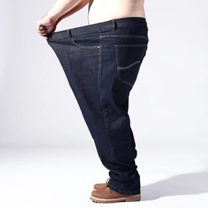 High Waist Extra Large Oversize <b>Mens</b> Elastic <b>Stretch</b> Denim Trousers Eco-Friendly Breathable Casual Black Jeans 2021 - Product Image 4