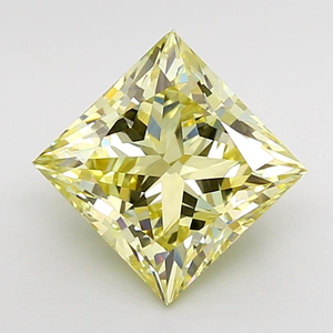 Exquise pierre précieuse jaune de 2 carats, taille princesse, à brillance symétrique et clarté de couleur intense exceptionnelle - Product Image 6