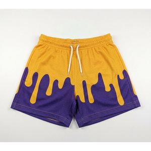 Service OEM en gros – Short de baseball respirant 100 % polyester pour homme, motif crème glacée, en maille, impression personnalisée - Product Image 1