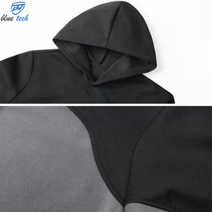 เสื้อฮู้ดผู้ชายแบบสองสี คอตตอนฟลีซหนานุ่ม ผลิตตามแบบ OEM ODM - Product Image 5