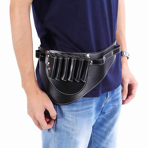 Sacs de ceinture unisexes en cuir PU de haute qualité avec fermeture à bouton pour coiffeurs, 16,7*7,0 pouces, couleur noire, étuis de salon - Product Image 3