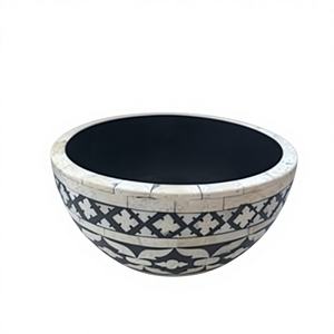 Tazón de Servir y Almacenamiento de Diseño Clásico con Incrustaciones de Hueso, Ecológico, para Decoración de Fiestas, Se Acepta Logotipo Privado, MOQ Bajo 15 - Product Image 6