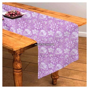 Indian Floral Hand Block Printed 100% Cotton Cloth Vintage Look Mid-Century Modern Home Decor For Wedding Events Home Decor - Product Image 1