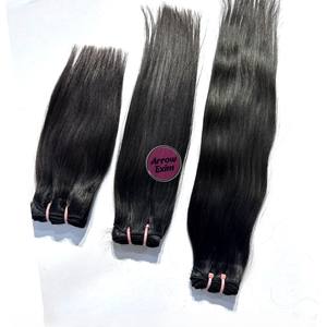 Arrow Exim Cabello Humano Remy Indio Virgen Liso Natural con Doble Trama a Máquina 100g Paquetes de Extensiones Permanentes y Todos los Colores - Product Image 3