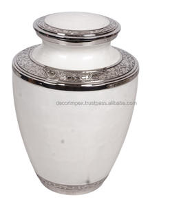 Urna de metal única, urna de cremación de alta calidad, suministros funerarios clásicos para cenizas de adultos terminadas - Product Image 1