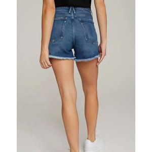 Shorts en jean pour femmes, coupe décontractée, haute qualité, vente en gros personnalisée, pour l'été, style décontracté, mode - Product Image 5