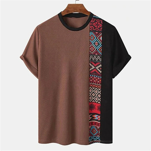 Camisetas a Rayas Vintage Nuevas para Hombre, Camisetas de Verano de Manga Corta, Camisetas Casuales de Moda, Impresión por Sublimación Personalizada - Product Image 1