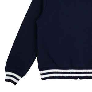 Chaqueta Bomber de Punto Azul Marino Jack and Jill para Mujer, con Cierre, Estilo Universitario, Informal, de Moda, Abrigo de Boutique - Product Image 5