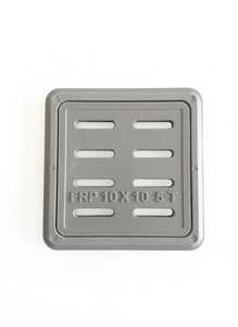 Wave FRP Square Gully <b>Cover</b> 10 X 10 5-T Molded Composite <b>Drain</b> Grate with High-Intensity Prismatic Visibility Model 3 - Product Image 1