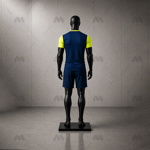 Ensemble de maillots de football personnalisés avec logo, polyester, sublimation, uniforme de football, maillot à manches courtes et short, vêtements d'équipe pour adultes - Product Image 3