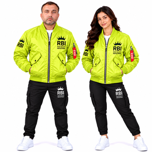Chaquetas de vuelo y bomber de nailon MA1 tejidas - Estilo formal unisex, antiestáticas, transpirables, anti-UV, de manga larga, con detección de agujas - Product Image 1