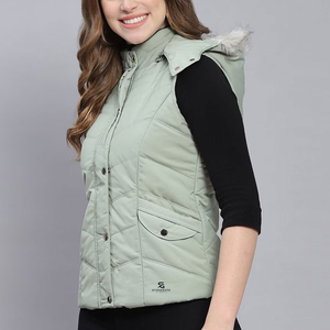 <b>Women's</b> Lightweight Puffer Vest Breathable Quilted <b>Sleeveless</b> <b>Jacket</b> Stand Collar Zipper Front Windproof Casual Size Vest Solid - Product Image 5