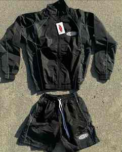 Chaqueta Cortavientos de Algodón 100% Personalizable al por Mayor con Cremallera de Cuarto, de Secado Rápido, Conjunto Corto de Verano de Alta Calidad - Product Image 1