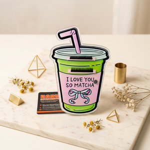 HARL Placas Magnéticas Acrílicas para Pestañas con Diseño de Taza de Café Matcha, Herramientas de Belleza Duraderas, Color Personalizado de Moda - Product Image 1
