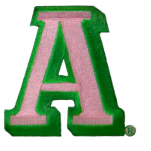 AKA Alpha Kappa Alpha - Juego de parches de letras individuales rosa y verde, bordados en chenilla, termoadhesivos o para coser, para ropa y bolsos - Product Image 4