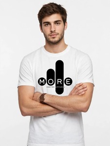 ONETEN <b>Men</b> <b>White</b> O-Neck <b>Short</b> <b>Sleeve</b> T-<b>Shirt</b> Back Letter Print Graphic Tee - Product Image 4