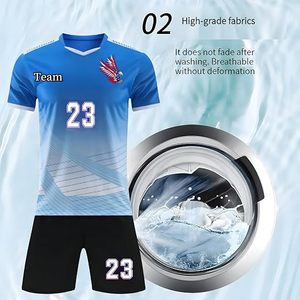 Camisetas de Fútbol Personalizadas para Hombres, Mujeres, Niños, Uniformes de Entrenamiento para Adultos con Nombre, Número y Logotipo - Product Image 3