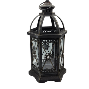 Vintage Farmhouse Black Metal <b>Lantern</b> <b>Candle</b> <b>Holder</b> For Indoor Outdoor Home Decor Events And Parties In Cheapest Price - Product Image 1