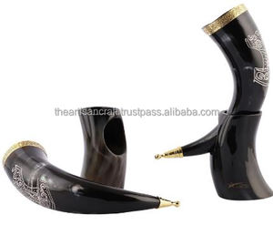 Juego de regalo de cuerno para beber para hombres Juego de cuerno auténtico para juego de cuerno para beber Premium para festivales y Bar en casa de Artisan Craft - Product Image 3
