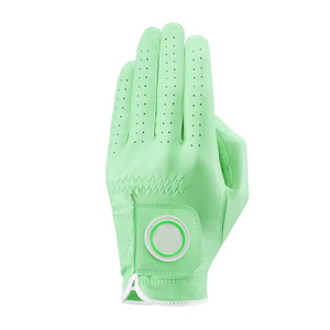 Guantes de golf blancos de cuero cabretta, tacto premium, ajuste regulable, para torneos, para compradores estadounidenses - Product Image 4