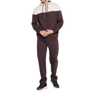 Men's Heavyweight Solid Casual Full Zip Tracksuits Set 100% Cotton Customizable Winter Wear - Product Image 1
