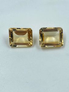 Citrino natural transparente de alta calidad con corte baguette, piedra preciosa suelta de 10x12mm, 12,25 quilates, amarillo, para fabricación de joyas, 2 unidades - Product Image 5