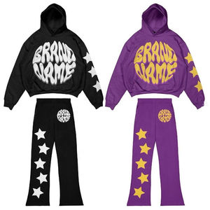 Ensemble de survêtement d'hiver pour homme de qualité supérieure, poids moyen, écologique, avec logo personnalisé, sweat à capuche épais en molleton bouclette, marques personnalisées - Product Image 1