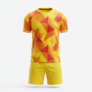 Ensemble maillot et short personnalisés imprimés par sublimation, vêtements de sport respirants en polyester, fabricant - Product Image 1