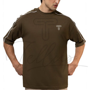 T-shirt pour homme à manches courtes, couleur unie, coupe classique, dernier design, 100% coton, tissu tricoté, sportif, grande taille, respirant, séchage rapide - Product Image 6