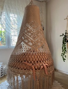 Columpio doble de macramé para patio, Columpio de patio, Columpio de macramé, Columpio colgante de macramé, Silla de macramé, Silla hamaca, Columpio de jardín, Regalo de inauguración de casa - Product Image 4