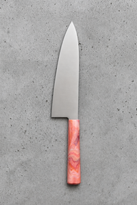 Couteau de chef artisanal en acier inoxydable avec manche en résine et étui en cuir, couteau d'extérieur - Product Image 3