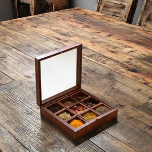 Customized Best Quality Handcrafted Natural Wooden Modern Design Large Capacity Eco-Friendly Spice <b>Box</b> for Home Restaurant Use - Product Image 2