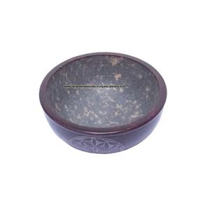 Cuenco Redondo de Piedra Jabonosa Ecológico para Incienso, Porta Palo Santo para Rituales de Wicca, Descanso, Inhalación y Altar - Product Image 2