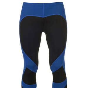 Leggings de compression taille haute pour hommes, sans couture, en polyester anti-humidité, coupe ajustée, pour la gym, la course et le fitness, avec poche - Product Image 4