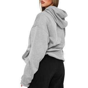 Sudadera con Capucha Tejida para Mujer, Ultra Suave, Cálida, Ecológica, Transpirable, Forro Suave, Ajuste Flexible, Lista para el Movimiento, Capa Cómoda para Exteriores - Product Image 1