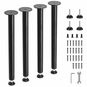 Adjustable Desk Legs 28 inch, Sturdy Steel Construction, Set of 4 Furniture Support Legs 1200lb Load EDPTBL025 - Product Image 1