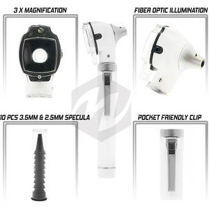 Mini otoscope à fibre optique, appareil d'examen portable, lampe LED de diagnostic pour une inspection visuelle claire du conduit auditif - Product Image 2