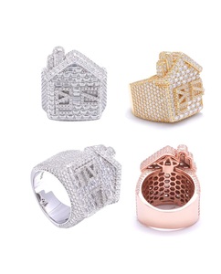 <b>Mens</b> Moissanite 925 <b>Silver</b> Rose Gold Tone Iced Out Baguette <b>Ring</b> Square Statement <b>Ring</b> Luxury Bold Fashion <b>Ring</b> For <b>Men</b> Daily - Product Image 6