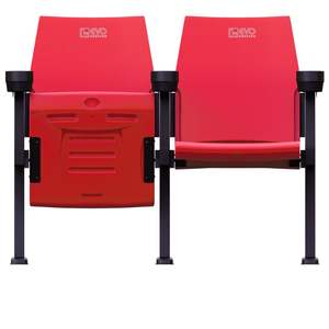 Chaise de stade commerciale prête à l'emploi avec un design moderne, fabriquée en acier enduit de poudre durable et en plastique, pliable, pour une utilisation en salle de sport ou à l'école - Product Image 1