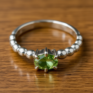 2.4 Grams Fine <b>Peridot</b> <b>Ring</b> - Product Image 3