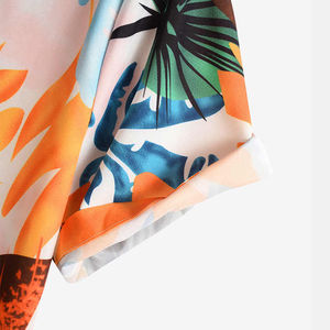 Chemise Hawaïenne Aloha pour Homme à Imprimé Personnalisé de Haute Qualité, Boutonnée, Décontractée, en Satin Tricoté, Qualité Supérieure - Product Image 3