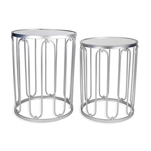 Elegante Mesa Nido de Metal con Tapa de Mármol, Juego de Muebles Decorativos Contemporáneos para el Hogar, Solución Compacta y Práctica - Product Image 3