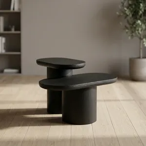 Handmade <b>Rustic</b> Round Wooden <b>Side</b> <b>Table</b> Antique Style Living Room Furniture - Product Image 1