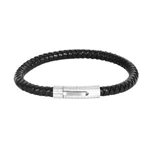 <b>Men</b> Hand Jewelry Tight Bolo Braided Leather <b>Bracelet</b> Stainless Steel Magnetic Buckle <b>Men</b> Genuine Leather <b>Bracelet</b> - Product Image 3