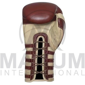 Guantes de boxeo de cuero con logotipo y diseño personalizados para hombres - Product Image 3
