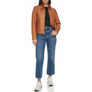 Veste en cuir de vachette premium pour femmes, style motard élégant, vêtement d'extérieur tendance pour l'hiver, manteau en cuir véritable - Product Image 4